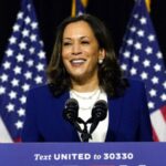 Democratic Vice President candidate Kamala Harris
