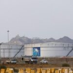 Storage tanks are seen at the North Jiddah bulk plant, an Aramco oil facility, in Jiddah, Saudi Arabia.