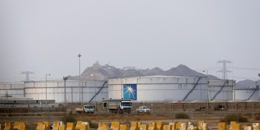 Storage tanks are seen at the North Jiddah bulk plant, an Aramco oil facility, in Jiddah, Saudi Arabia.