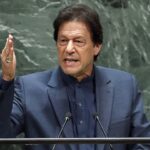 Prime Minister of Pakistan Imran Khan addresses the United Nations General Assembly at UN headquarters on September 27, 2019 in New York City. at the 74th session of the UN General Assembly.