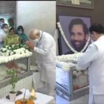 PM Modi was accompanied by senior BJP leaders including party president JP Nadda.