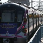 India's first driverless train on Delhi Metro's Magenta Line in the national capital.