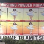 KCR's party welcomes Amit Shah with morphed 'Washing Powder Nirma' poster in Hyderabad