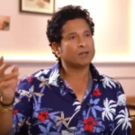 A screenshot from the Sachin Tendulkar's deepfake video in which he is seen promoting an app