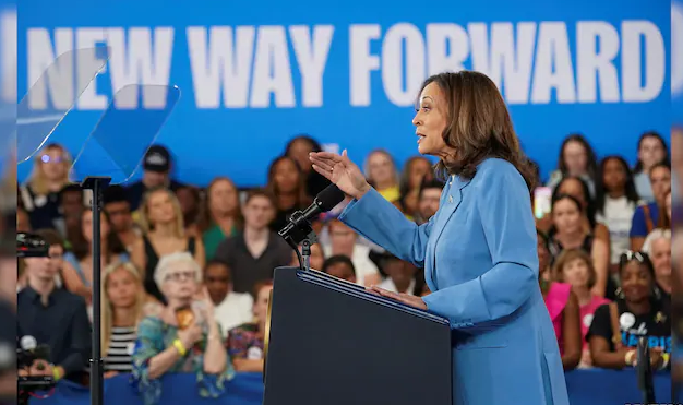 Kamala Harris speaks about ending the gun violence epidemic and calls for stricter gun safety laws after the Georgia school shooting.