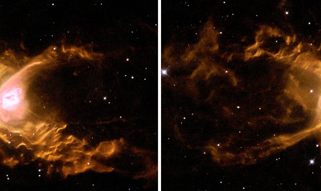 NASA’s Red Spider Nebula images display fiery arcs and a glowing core, with spider-leg shapes forming from intense star heat.