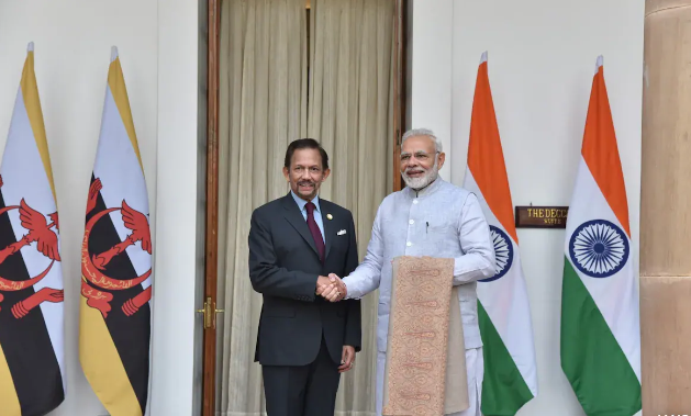 Prime Minister Narendra Modi and Sultan Hassanal Bolkiah meet to discuss strengthening space and defence cooperation during Modi's historic visit to Brunei.