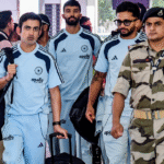 Indian cricket players and head coach Gautam Gambhir arriving at Guwahati airport ahead of the second Test against South Africa.