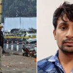 NIA officers escorting Soyab, the seventh accused in the Delhi Red Fort blast case, as he is brought to an NIA court in New Delhi