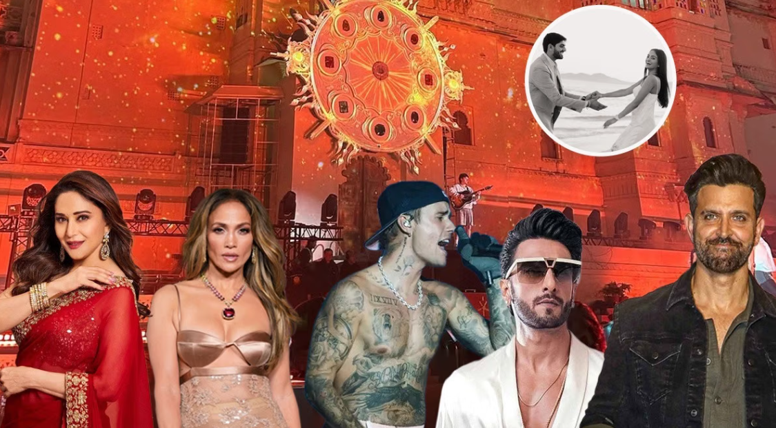 A view of Udaipur’s wedding venue setup for the high-profile Mantena family celebrations.