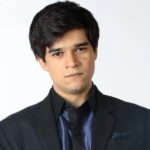 Actor on set during a film shoot.