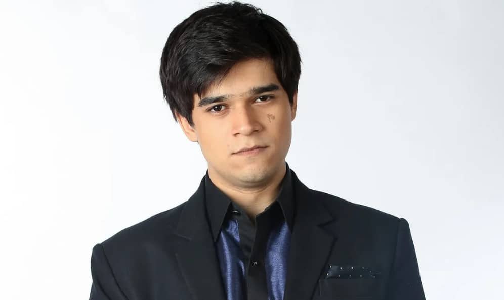 Actor on set during a film shoot.