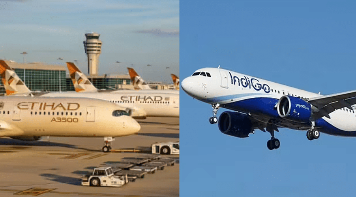 IndiGo flight 6E33 making a U-turn over East Africa after flying seven hours from Delhi due to airspace restrictions amid Middle East tensions.