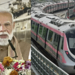 Prime Minister Narendra Modi speaking at the launch of new Delhi Metro corridors and GPRA redevelopment projects in New Delhi.