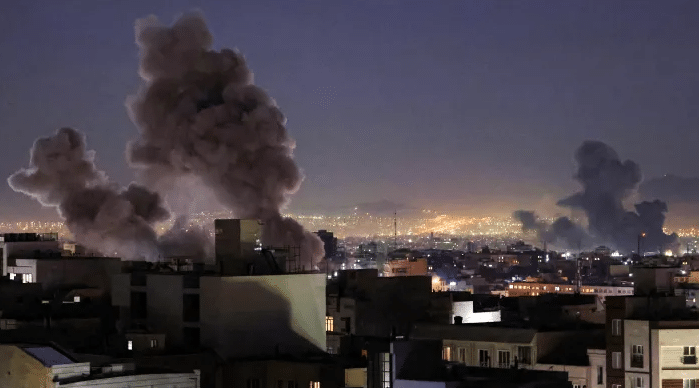 Smoke rising from Ras Tanura oil refinery after Iranian drone attack during US-Israeli conflict with Iran on March 3, 2026.