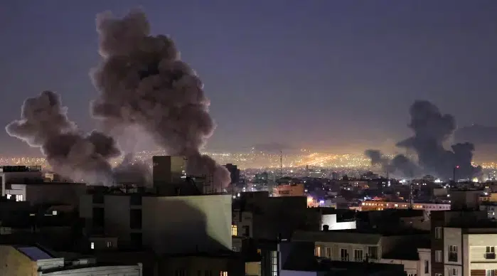 Smoke rising from Ras Tanura oil refinery after Iranian drone attack during US-Israeli conflict with Iran on March 3, 2026.