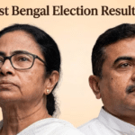 West Bengal election 2026 live counting update showing BJP leading past majority mark in early trends with political shift visuals